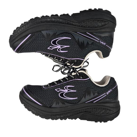 Gravity Defyer Mighty Walk Shoes Size 6 Black Purple Sneakers Athletic TB9024FLP - Picture 6 of 8